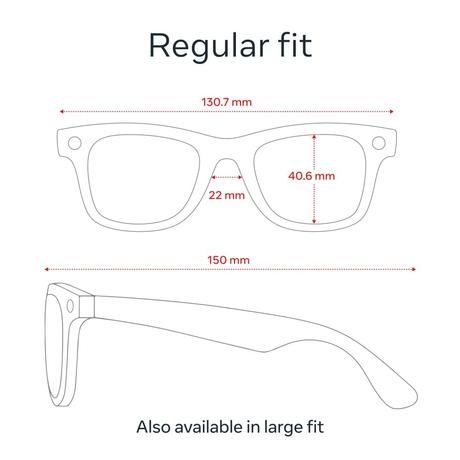 Ray-Ban Meta Wayfarer (Gen 1) with Meta AI, photo and video capture - Matte Black, Polarised Gradient Graphite lenses-8