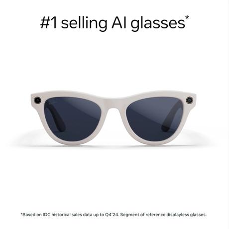 Ray-Ban Meta Skyler (Gen 1) with Meta AI, photo and video capture - Shiny Chalky Grey, Transitions Sapphire lenses-2