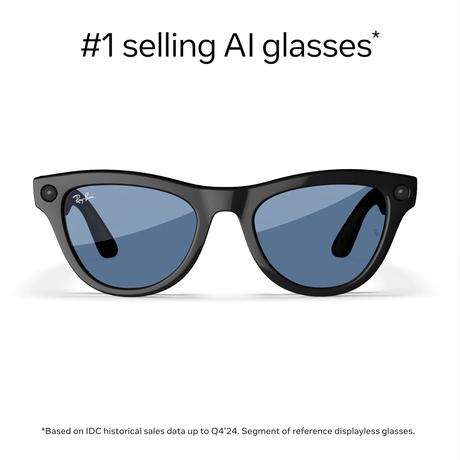 Ray-Ban Meta Skyler (Gen 1) with Meta AI, photo and video capture - Shiny Black, Transitions Cerulean Blue lenses-2