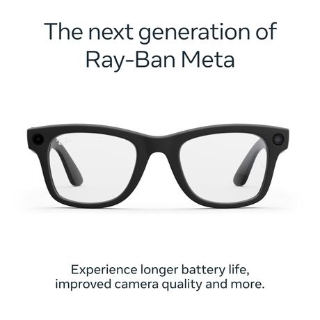 Ray-Ban Meta Wayfarer (Gen 2) - Matte Black, Clear lenses-1