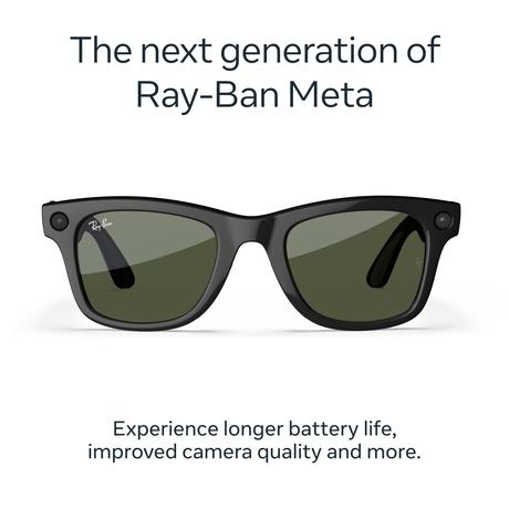 Ray-Ban Meta Wayfarer (Gen 2) - Shiny Black, Green lenses-1