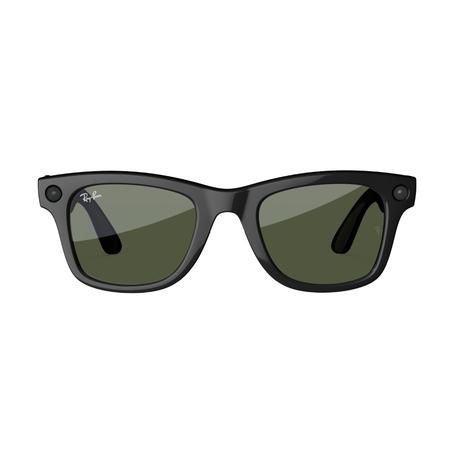 Ray-Ban Meta Wayfarer Large (Gen 2) - Shiny Black, Green lenses-1