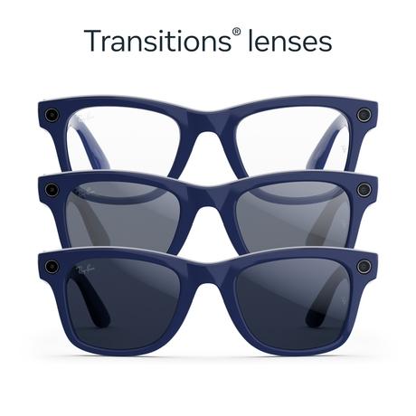 Ray-Ban Meta Wayfarer (Gen 2) - Shiny Cosmic Blue, Transitions Sapphire lenses-6