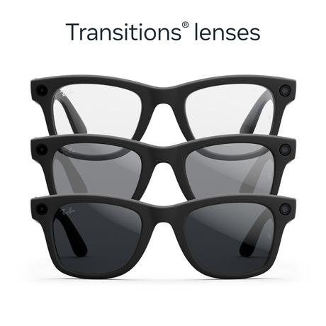 Ray-Ban Meta Wayfarer (Gen 2) - Matte Black, Transitions Grey lenses-6