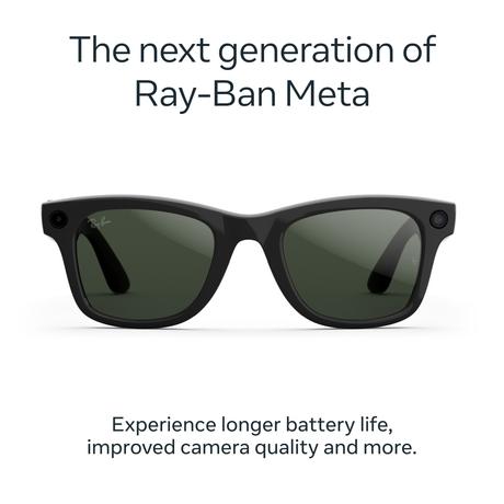 Ray-Ban Meta Wayfarer (Gen 2) - Shiny Black, Transitions Graphite Green lenses-1