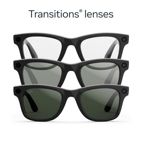 Ray-Ban Meta Wayfarer (Gen 2) - Shiny Black, Transitions Graphite Green lenses-6