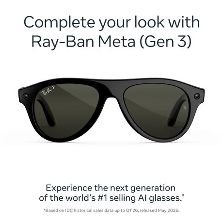 Ray-Ban Meta (Gen 3) Aviator Shiny Black Polarized Green Lenses-2