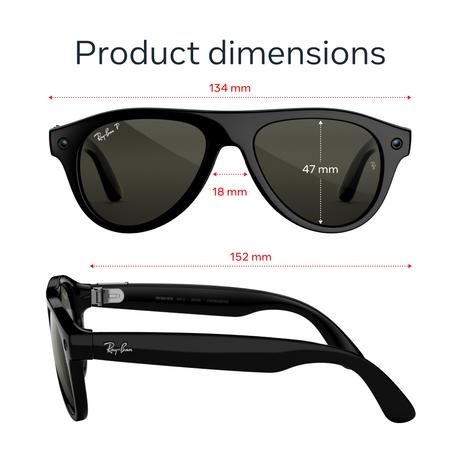 Ray-Ban Meta (Gen 3) Aviator Shiny Black Polarized Green Lenses-5