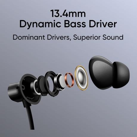realme Buds wireless 3 Neo Bluetooth Neckband with 13.4 mm Dynamic Bass Boost Driver, upto 32 Hours Playback , Fast Charge, AI ENC, 45ms Ultra Low latency, IP55 Dust & water resistannt, Dual Pairing & Bluetooth v5.4 (Black)-2