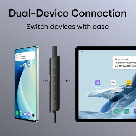 realme Buds wireless 3 Neo Bluetooth Neckband with 13.4 mm Dynamic Bass Boost Driver, upto 32 Hours Playback , Fast Charge, AI ENC, 45ms Ultra Low latency, IP55 Dust & water resistannt, Dual Pairing & Bluetooth v5.4 (Black)-5