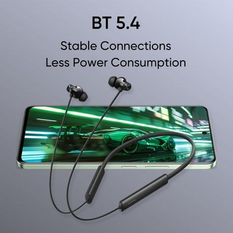 realme Buds wireless 3 Neo Bluetooth Neckband with 13.4 mm Dynamic Bass Boost Driver, upto 32 Hours Playback , Fast Charge, AI ENC, 45ms Ultra Low latency, IP55 Dust & water resistannt, Dual Pairing & Bluetooth v5.4 (Black)-8