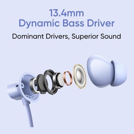 realme Buds wireless 3 Neo Bluetooth Neckband with 13.4 mm Dynamic Bass Boost Driver, upto 32 Hours Playback , Fast Charge, AI ENC, 45ms Ultra Low latency, IP55 Dust & water resistannt, Dual Pairing & Bluetooth v5.4 (Blue)-2