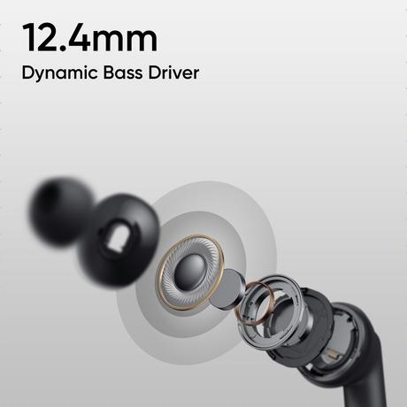 realme Buds T310 TWS Bluetooth Earbuds with 12.4 mm Dynamic Bass Driver, 40 Hrs Total Playback, Fast Charge (10 min Charge for 5 hrs Playback), Vibrant Black-2