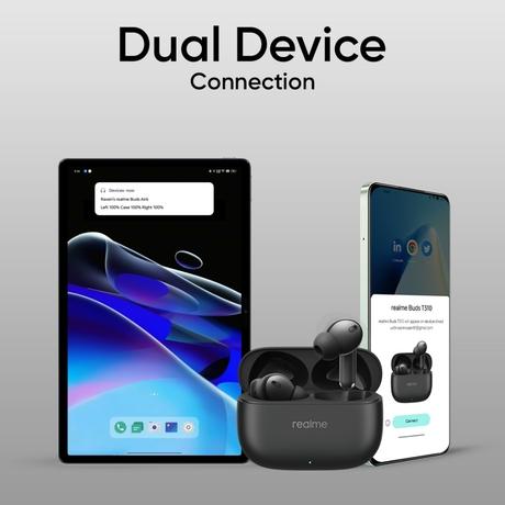 realme Buds T310 TWS Bluetooth Earbuds with 12.4 mm Dynamic Bass Driver, 40 Hrs Total Playback, Fast Charge (10 min Charge for 5 hrs Playback), Vibrant Black-8