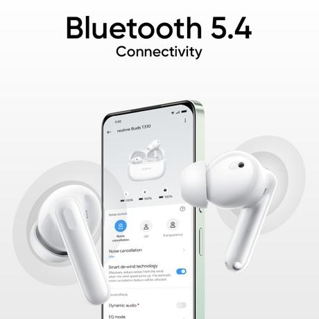 realme Buds T310 TWS Bluetooth Earbuds with 12.4 mm Dynamic Bass Driver, 40 Hrs Total Playback, Fast Charge (10 min Charge for 5 hrs Playback), Agile White-10