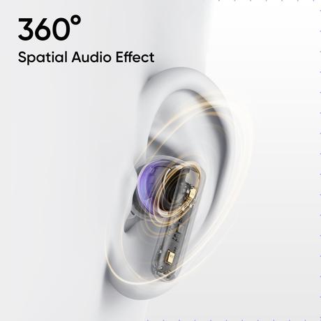 realme Buds T310 TWS Bluetooth Earbuds with 12.4 mm Dynamic Bass Driver, 40 Hrs Total Playback, Fast Charge (10 min Charge for 5 hrs Playback), Agile White-4