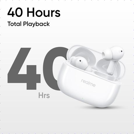 realme Buds T310 TWS Bluetooth Earbuds with 12.4 mm Dynamic Bass Driver, 40 Hrs Total Playback, Fast Charge (10 min Charge for 5 hrs Playback), Agile White-5