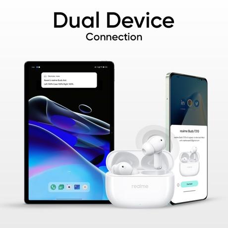 realme Buds T310 TWS Bluetooth Earbuds with 12.4 mm Dynamic Bass Driver, 40 Hrs Total Playback, Fast Charge (10 min Charge for 5 hrs Playback), Agile White-8