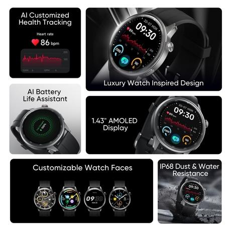 Realme Watch S2 3.63 cm (1.43 inch) AMOLED Display Smartwatch, Black-3