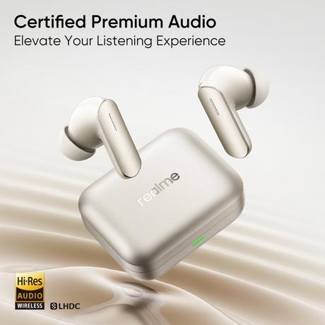 realme Buds Air7 TWS Earbuds, Ivory Gold-4