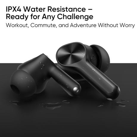 realme Buds T200 Lite Bluetooth in Ear Earbuds, AI ENC for Calls, 48 Hours Total Playback with Fast Charging and Low Latency Gaming TWS, Google Fast Pair IPX 4 Water resistant, with mic (Volt Black)-5