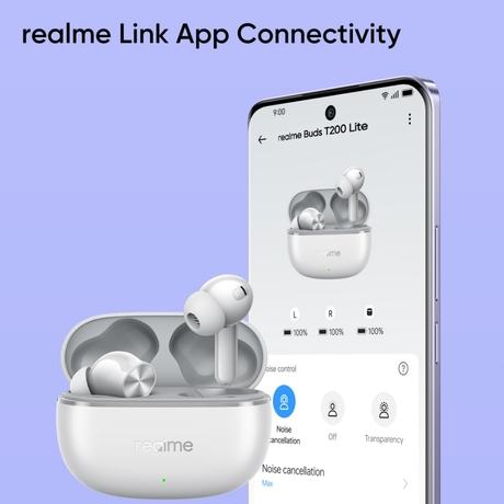 realme Buds T200 Lite Bluetooth in Ear Earbuds, AI ENC for Calls, 48 Hours Total Playback with Fast Charging and Low Latency Gaming TWS, Google Fast Pair IPX 4 Water resistant, with mic (Storm Grey)-7