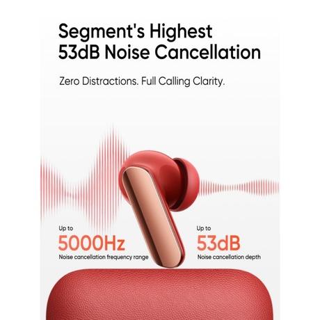 realme Buds Air 7 Pro True Wireless Earbuds, Fiery Red-5