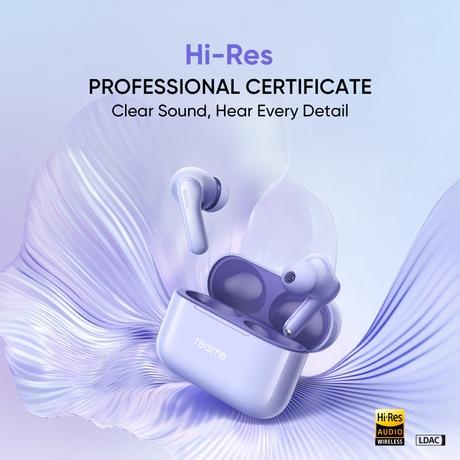 Realme TWS ANC T200 HiRise, Dreamy Purple-2
