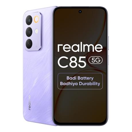 Realme C85 5G 128 GB, 6 GB RAM, Parrot Purple, Mobile Phone