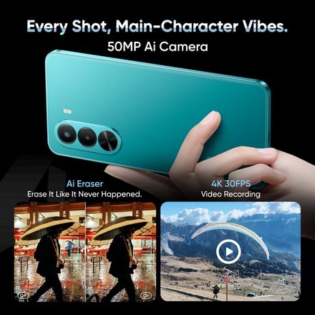 Realme P4x 5G 128 GB, 6 GB RAM, Lake Green, Mobile Phone-4