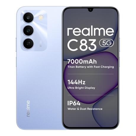 Realme C83 5G 64 GB, 4 GB RAM, Blooming Purple, Mobile Phone-0