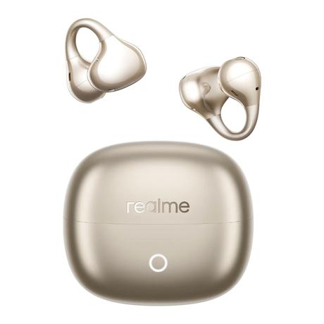 realme Buds Clip Open-Ear Wireless Earbuds with 11 mm Dual Magnet Drivers, 3D Spatial Audio, 36 H Playtime, AI ENC, IP55 Rating and 45 ms Low Latency (Titanium Gold)-2