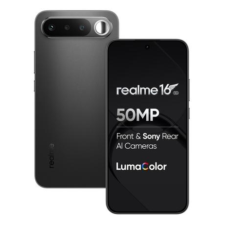 Realme 16 5G 256 GB, 8 GB RAM, Air Black, Mobile Phone-0