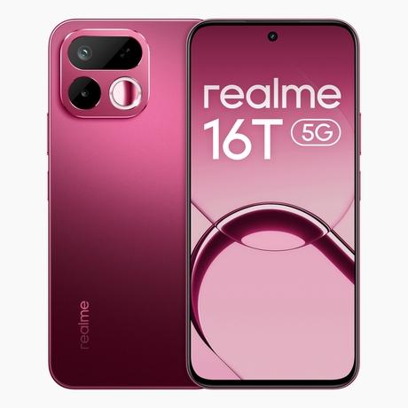 Realme 16T 5G 8 GB RAM, 256 GB, Mobile Phone, Starlight Red-0