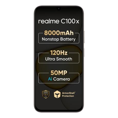 Realme C100X 4G 64 GB, 4 GB RAM, Golden Coast, Mobile Phone-1