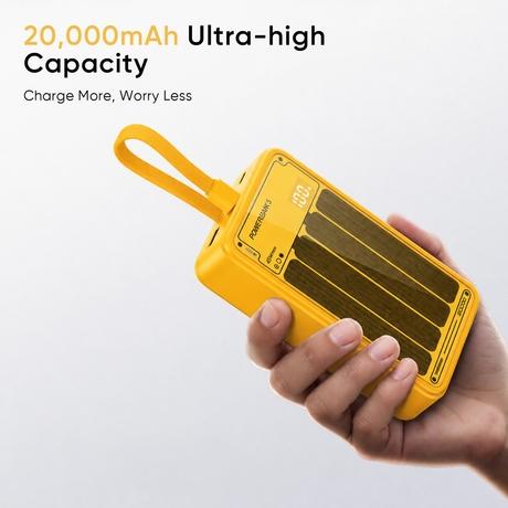 Realme TechLife 45 W 20000 mAh With Cable Power Bank, Amber Yellow-7