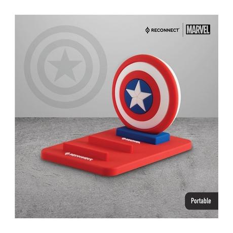 Reconnect Marvel Captain America Shield Character Mobile stand, Portable, Stable, Holds the phone horizontally as well as vertically, Mobile Accessories- DMS101 CS-1