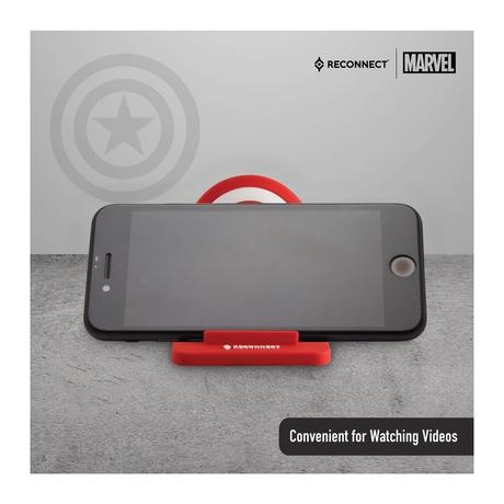 Reconnect Marvel Captain America Shield Character Mobile stand, Portable, Stable, Holds the phone horizontally as well as vertically, Mobile Accessories- DMS101 CS-3