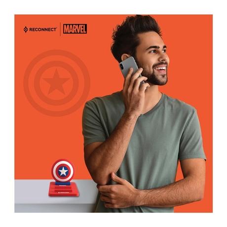 Reconnect Marvel Captain America Shield Character Mobile stand, Portable, Stable, Holds the phone horizontally as well as vertically, Mobile Accessories- DMS101 CS-4