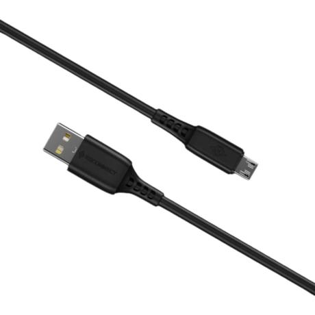 Reconnect RAMCG1006 Micro USB Cable, 2.4 A Fast charging, 100 cm (1 m length), 480 MBPS Data Sync, Compatible with smartphones, tablets, cameras, Sturdy Design with Superior Copper Conductor, Black-1
