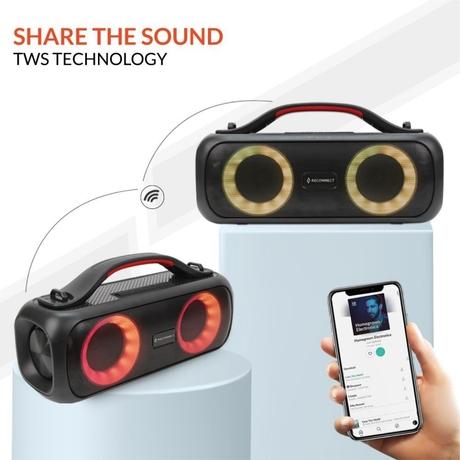 Reconnect Wireless Speaker Thump Plus, Bluetooth v5.0, 20 Watt power output, IPX5 Water Resistant, Multiple Connectivity, Super Bass, TWS Technology, RGB Ring Lights-7