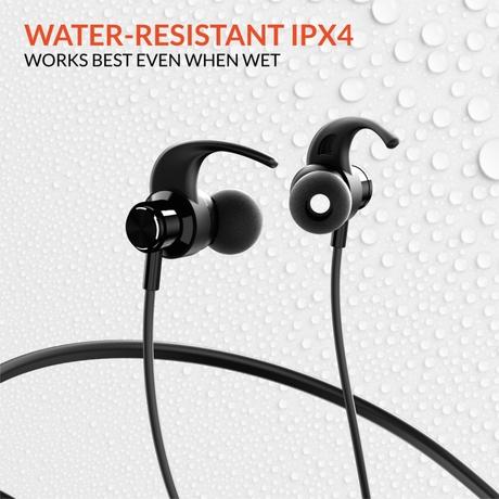 Reconnect Dank Pro Wireless Neckband, Up to 25 Hours of Playtime, Swift Charging, Multi Connect Function, Bluetooth v5.3 Black-2
