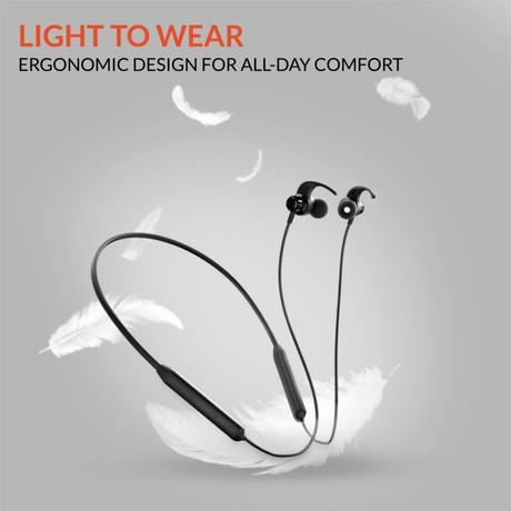 Reconnect Dank Pro Wireless Neckband, Up to 25 Hours of Playtime, Swift Charging, Multi Connect Function, Bluetooth v5.3 Black-3
