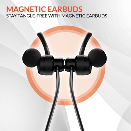 Reconnect Dank Pro Wireless Neckband, Up to 25 Hours of Playtime, Swift Charging, Multi Connect Function, Bluetooth v5.3 Black-4
