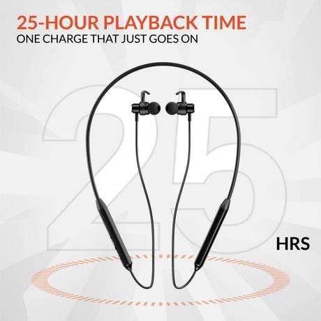 Reconnect Dank Pro Wireless Neckband, Up to 25 Hours of Playtime, Swift Charging, Multi Connect Function, Bluetooth v5.3 Black-7