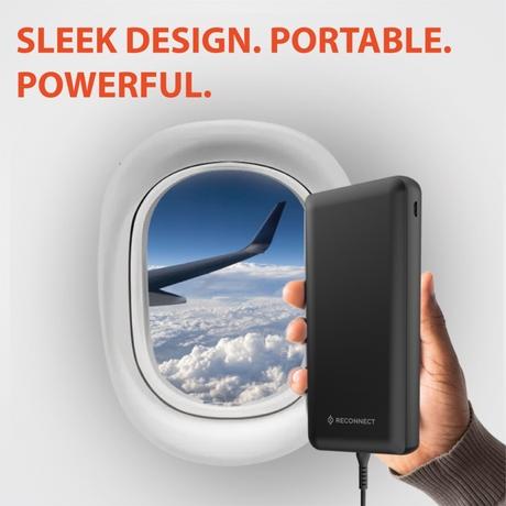 Reconnect Zap Neo 12 W 10000 mAh PowerBank, Black, RAPBB1019-3