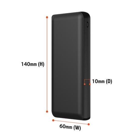 Reconnect Zap Neo 12 W 10000 mAh PowerBank, Black, RAPBB1019-4