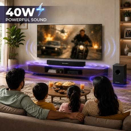 Reconnect Muse 40S Soundbar with Woofer, SB01507 (Black)-3