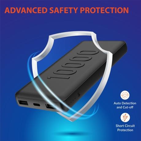 Reconnect 10000 mAh 22.5 W Power Bank, Black, RAPBB1013-6