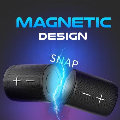 Reconnect Magneto Duo 22 W Bluetooth Speaker, Black-3